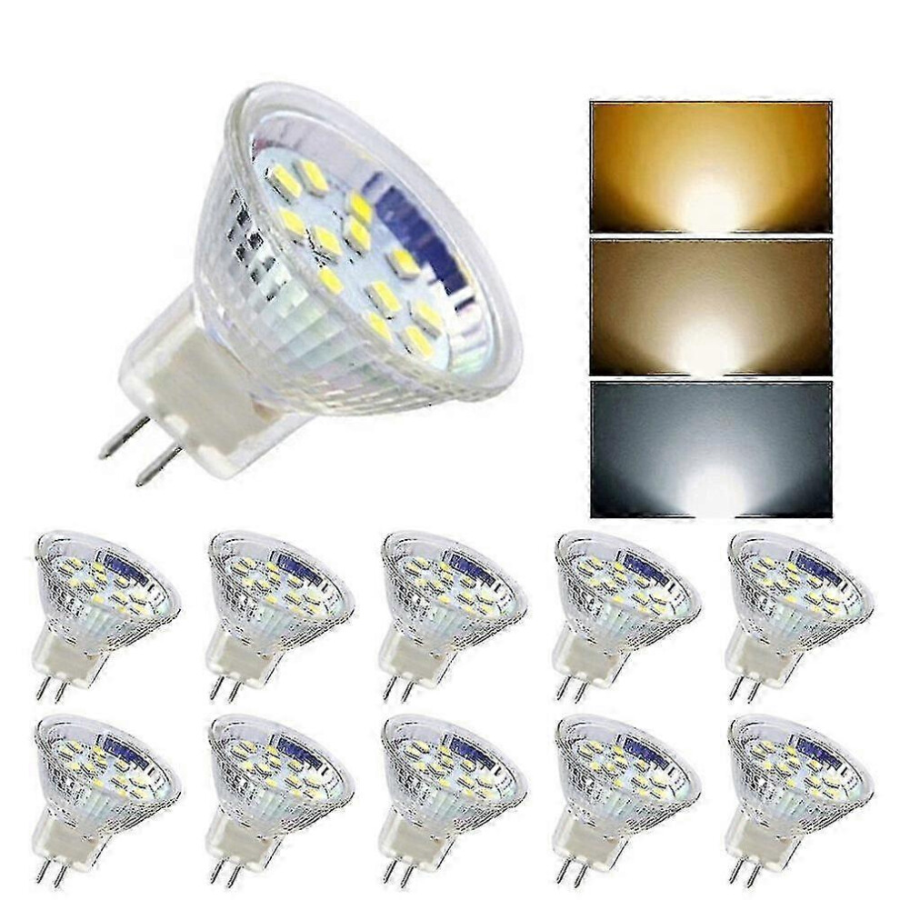 ï¼5W - Cool Whiteï¼ 10 x MR11 3W/5W LED Bulbs AC/DC 12V-24V, GU4 Bi-Pin Base-image-OPC-PKJGYC5-NEW