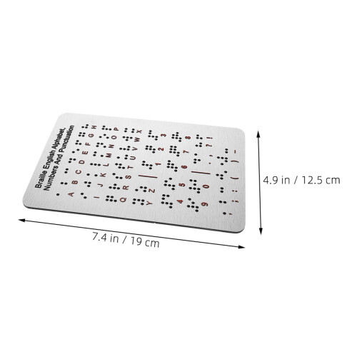 2 unidades placa braille com letras e números em relevo para crianças 2
