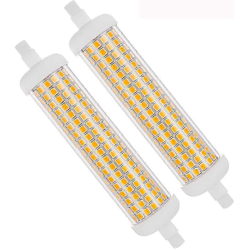 Pack Of 2 R7s 118Mm Dimmable Led Bulbs, Warm 3000K, 20W Equivalent, 100W Ac 230V, 2000Lm, Type J 180 White