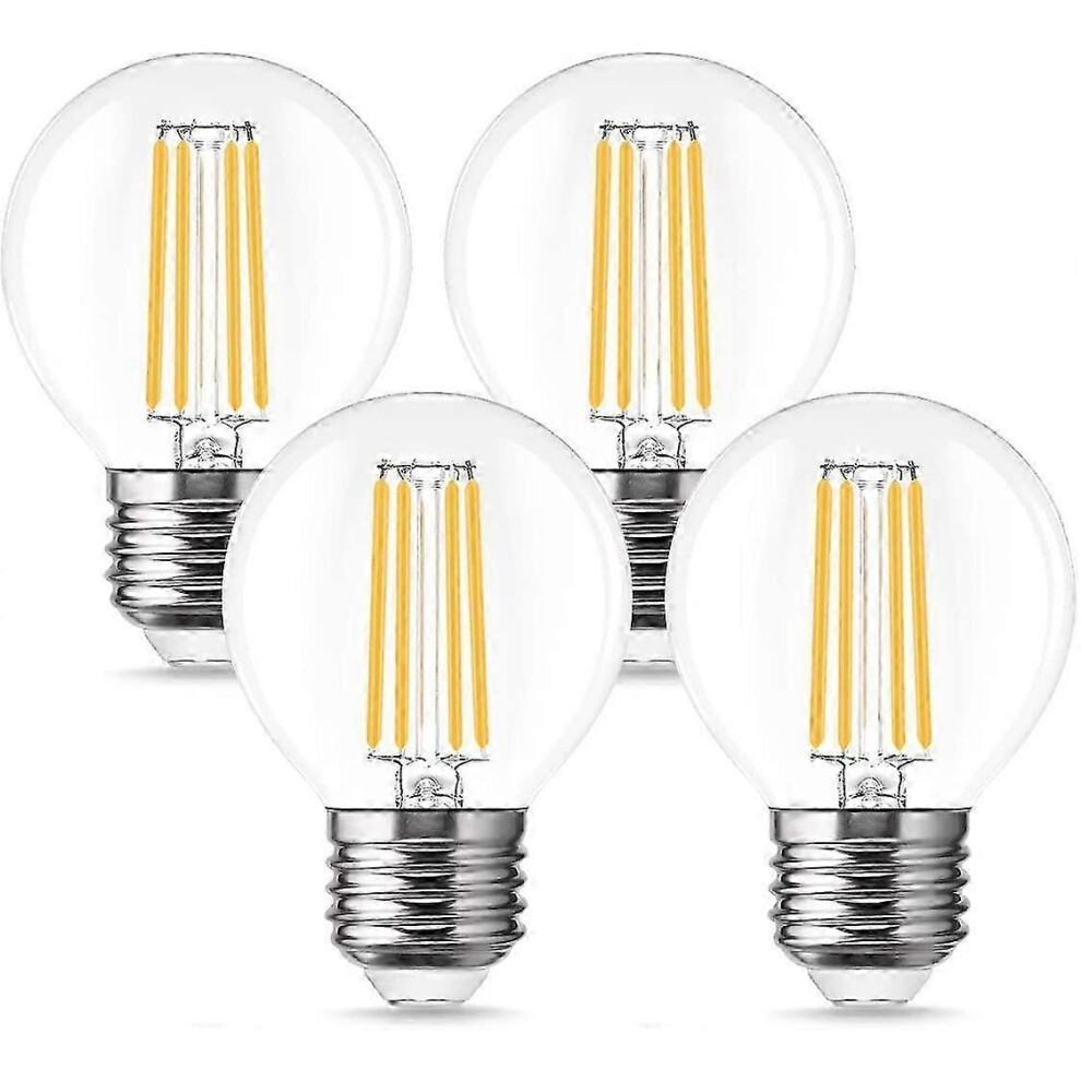 E27 LED Lamp, 4W Clear Edison Vintage Filament Bulb (Replaces 40W), 4 pcs.