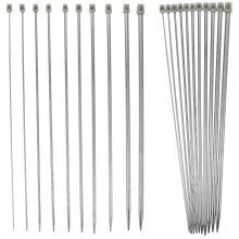 11 par jednorazowych drutów 36 cm, stal nierdzewna, haki 2,0–8,0 mm
