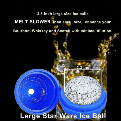 Star Wars Silicone Ice Cube Molds, Sphere Shape, for Whiskey, Bourbon, Cola (6) 1