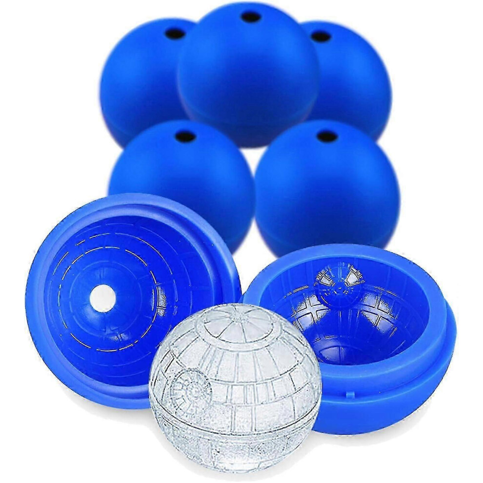 Star Wars Silicone Ice Cube Molds, Sphere Shape, for Whiskey, Bourbon, Cola (6)