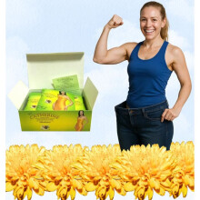 Catherine, Natürlicher Tee - Senna und Chrysantheme. Partnertee zur Gewichtsreduktion für ein hochwertiges Lebensmittelgeschäft.