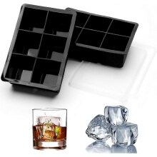 Set of 2 Large Silicone Ice Cube Molds - 12 Giant Ice Cubes - Large Square Ice Cube Molds