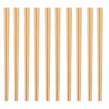 (C) 10 Pairs Natural Wooden Japanese Chinese Chopsticks Non-slip High Temperature Resistant Chopsticks