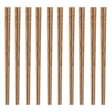 (A) 10 Pairs Japanese Chinese Chopsticks Non-Slip Natural Wood High Temperature Resistant Chopsticks