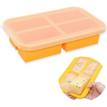 Ice Cube Tray with Lid, Silicone Freezer Tray, Baby Food Freezer Trays, Soup Cubes for Sauce Meal Prep