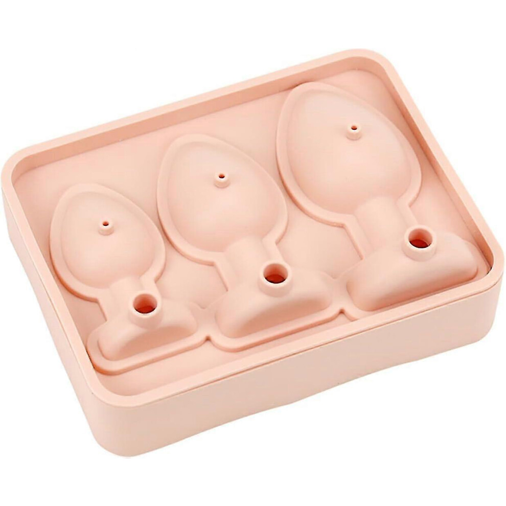 (Pink) Anal Plug Ice Cube Mold, Funny Silicone Mold For Homemade Cakes, Chocolates And Candies Pink