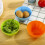 6 ciotole in plastica colorate riutilizzabili per insalata e condimenti 10