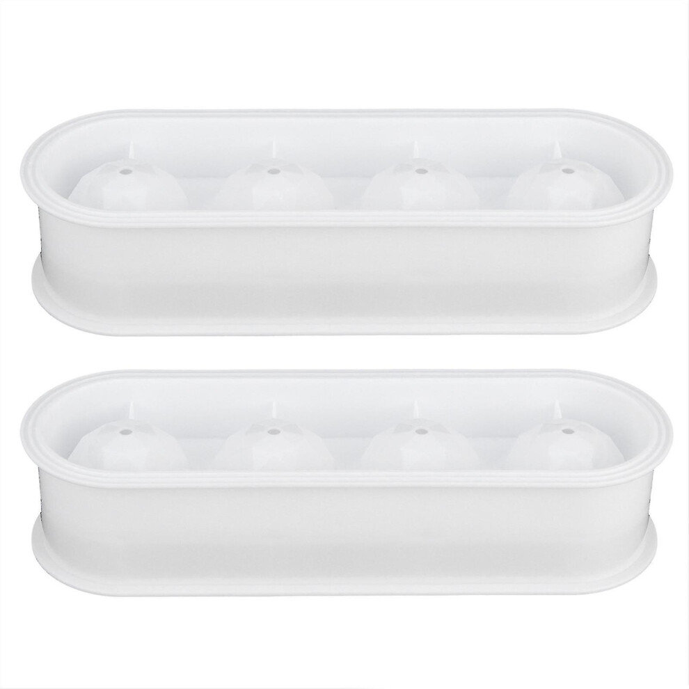Pack Food Grade 4 Grid Ice Cube Molds Whiskey Ice Ball Maker Tray for Home Bar