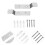 2Sets Stainless Steel Urinal Bracket Wall Mounted Support Hooks Silver 6