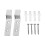 2Sets Stainless Steel Urinal Bracket Wall Mounted Support Hooks Silver 5