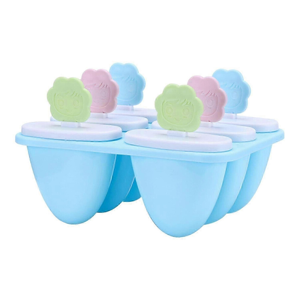 Set of 6 silicone ice molds with tray for freezing, reusable and easy to release