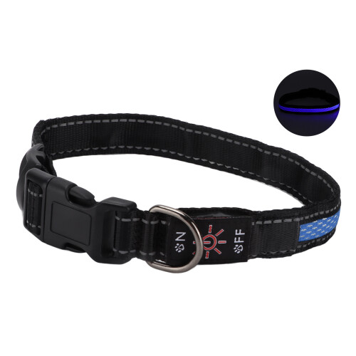 Hunde-Leuchthalsband mit reflektierenden Streifen, 2