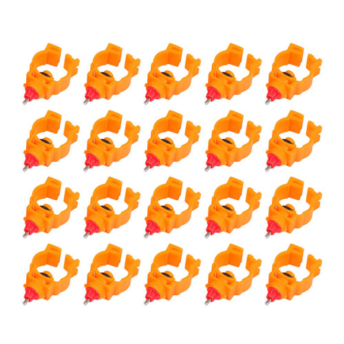 20Pcs Chicken Waterer Automatic Orange Premium Material Poultry Feeder