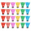 24 pezzi volano in plastica colorati per badminton testa leggera 5