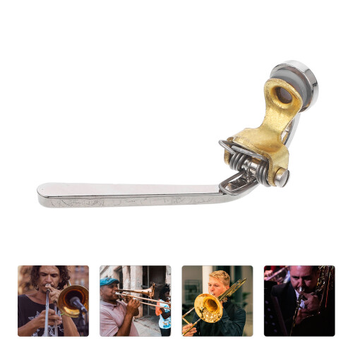 chave de drenagem para trombone com almofada de cortiça prata 2