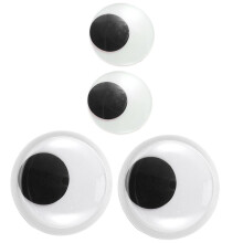 conjunto com 4 olhos móveis ecológicos pretos e brancos (cores sortidas)