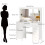3 Color Lights Led Mirror +7 Drawers Vanity Set UK 1