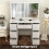3 Color Lights Led Mirror +7 Drawers Vanity Set UK 2