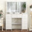 3 Color Lights Led Mirror +7 Drawers Vanity Set UK 5