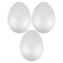 3St Realistische Witte Foam Eieren Voor Paas- En Feestsfeer