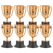 8 Unidades Mini Troféus Taças Douradas Recompensas Escolares Crianças
