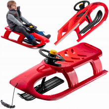 KADAX Kunststoffschlitten mit Lenker, Skischlitten, Downhill-Slider
