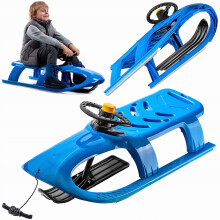 KADAX Kunststoffschlitten mit Lenker, Skischlitten, Downhill-Slider