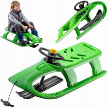 KADAX Kunststoffschlitten mit Lenker, Skischlitten, Downhill-Slider