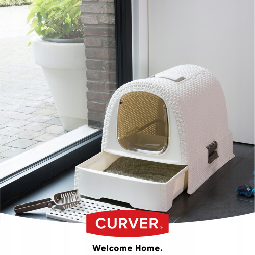 CURVER Set aus Katzentoilette + Katzentragecreme 1