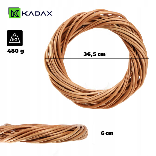KADAX Weidenkranz 40 cm Weidendekorationsbasis 2