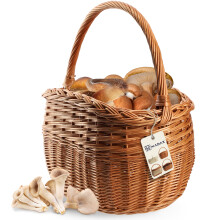 KADAX Weidenkorb, Pilzkorb, Einkaufskorb, Picknick, Obst, Korbweide, groß, umweltfreundlich