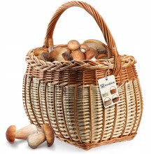 KADAX Weidenkorb, Pilzkorb, Einkaufskorb, Picknick, Obst, Korbweide, groß, umweltfreundlich
