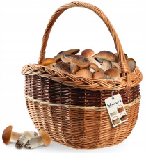 KADAX Weidenkorb, Pilzkorb, Einkaufskorb, Picknick, Obst, Korbweide, groß, umweltfreundlich