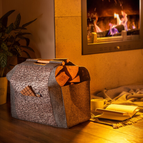 KADAX Utility-Tasche für Brennholz, Erlenmuster 1