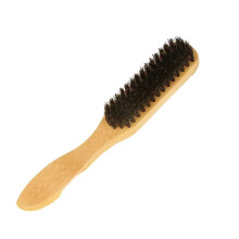 (Khaki, one-size) Bamboo Handle Hair Brush, 1 Count Professional Hair Styling Tool, Soft Bristles Hair Comb for Men, Heatless Styling Tool for Home & Salon