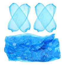 200 pz copricuffie monouso in plastica blu 40x22 cm, impermeabili