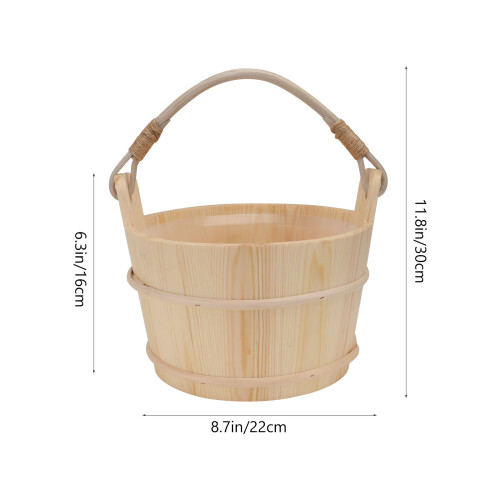 Conjunto Colher Barril Madeira Para Banho E Sauna 1