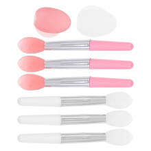 2 juegos de brochas para mascarilla labial con varillas aplicadoras