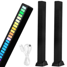 2 szt. RGB Light Bar z funkcją rytmu, ładowane taśmy LED do auta