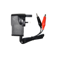 12V 1A Lead Acid Battery Charger, Smart SLA Battery Charger with UK Plug & DC Clips, Automatic Maintainer for Motorcycle Car Boat Lawn Mower Batteries