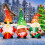 Living And Home Christmas Inflatable Gnome Trio with LED Lights 2