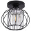 Black Metal Crystal Lantern Shape 1-Light Pendant Light 3