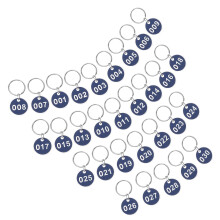 set etichette alluminio 1-30 blu per bagaglio chiavi casa ufficio hotel