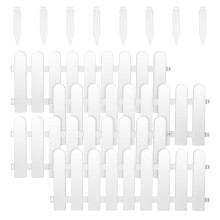 scicalife 4 set recinzioni plastica per giardino cortile bianco