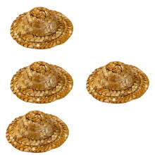 4 cappellini di paglia fatti a mano, accessori per foto fai da te