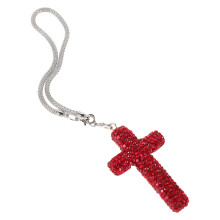 pingente para carro cruz com strass brilhante universal para cristãos