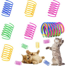 40 Pack Cat Spiral Spring, Cat Toys Spring for Indoor Cats, Durable Plastic Coils Colorful Cat Kitten Spring Toy Creative Toy for Swatting
